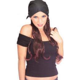 Pirate Wig with Cap Auburn