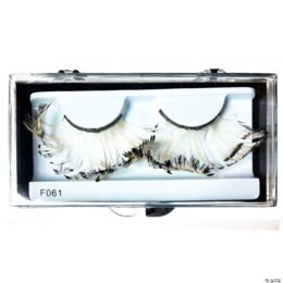 White and Black Feather Lashes