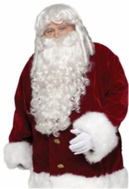 Deluxe Santa Wig & Beard Set (Eyebrows Included)