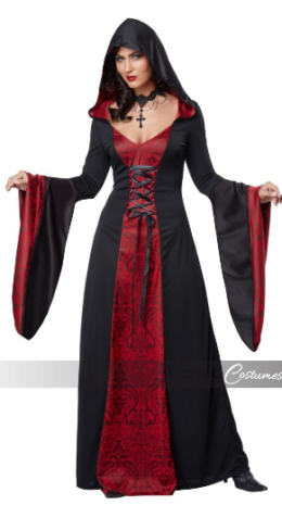 Gothic Velvet Print Robe | Extra Small