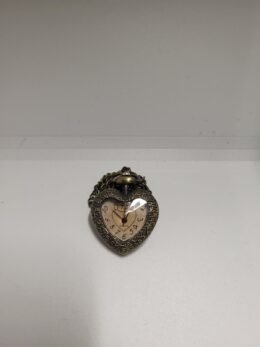 Small Rose Tinted Heart Pocket Watch