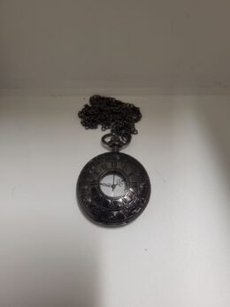 Large Roman Numeral with White Background Pocket Watch | Black