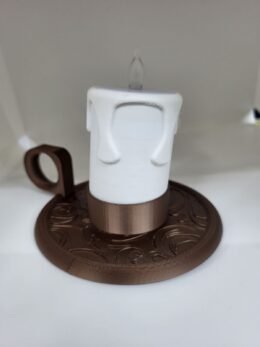 Victorian Short Candle Holder | Bronze