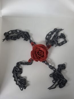 Chained Rose Hair Pin