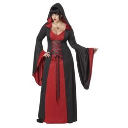 Deluxe Hooded Robe Red | Plus 1X