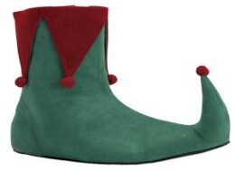 Mens Green and Red Elf Shoe  9/10