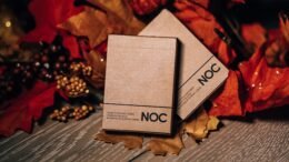 NOC on Wood Brown Playing Cards