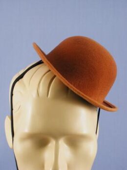 Mini Brown Bowler Hat  Decorated