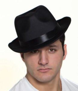 Satin Fedora | Black