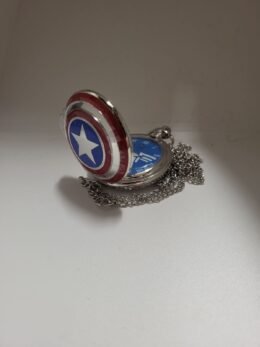 Marvel Captain America Shield Pocket Watch | Blue Logo