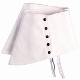 White Spats with Black Buttons