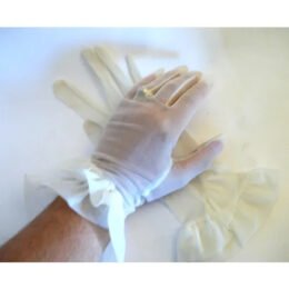 White Frilly Gloves