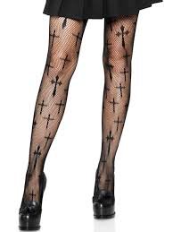 Worship Me Cross Net Tights