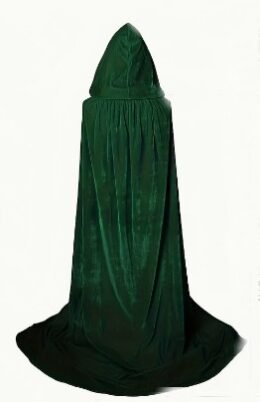 Long Velvet Cloak | Forest Green