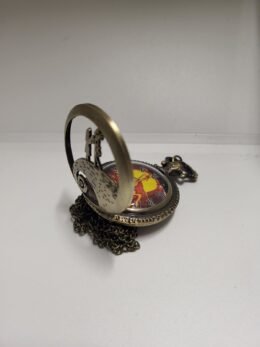 The Nightmare Before Christmas Symbol with Coloured Background Pocket Watch | Aztec Gold