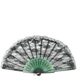 Black lace fan