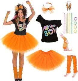 80's Tutu Chick Orange | Large