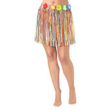 Short Rainbow Hula Skirt