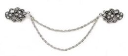 Cloak Clasp | Silver Swirl