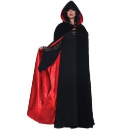 Deluxe Velvet and Red Satin Cape
