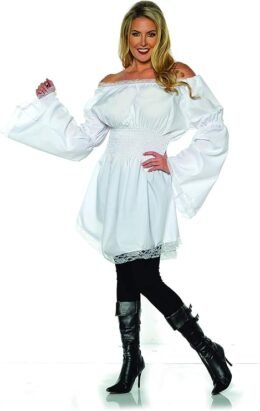 White Versatile Peasant Shirt| Extra Large