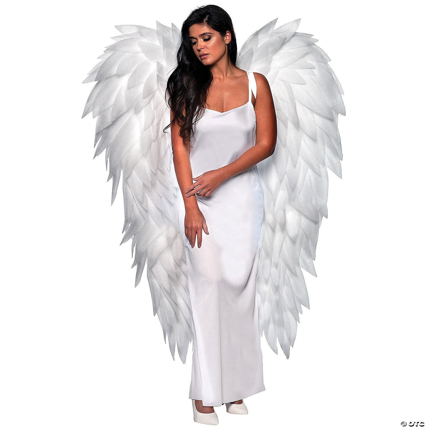 Full Length Featherless White Angel Wings