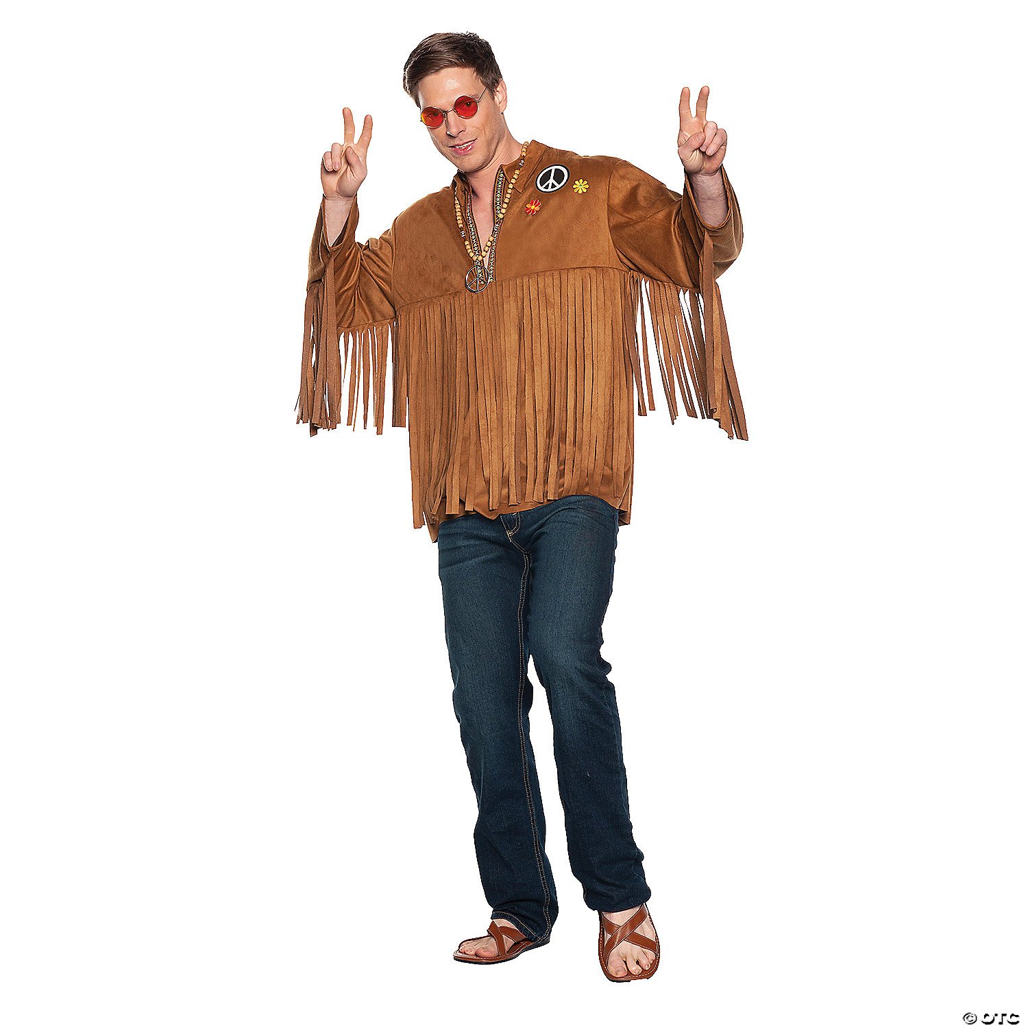 70s Faux Suede Fringed Shirt | One Size
