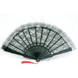 Black lace fan