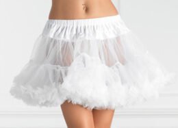 Layered Tulle Petticoat  White  Plus size