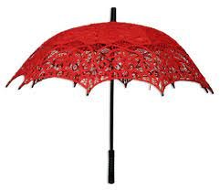 Red Lace Parasol