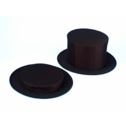Collapsible top hat black  Adults