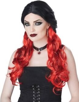 Morbid Mistress Wig | Black and Red