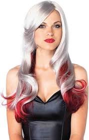 Allure Multi Colour Wavy Wig | Grey & Red