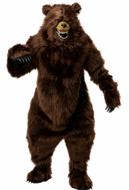 DELUXE Grizzly Bear With Motion Mask | One Size