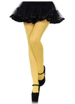 Nylon Solid Tights | Yellow