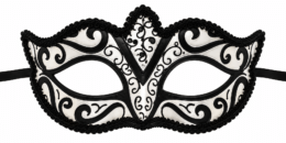 Venetian Mask | White with Black Details