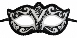 Venetian Mask | Black with White Details