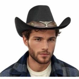 Longhorn Cowboy Hat | Black