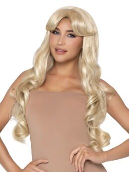 27" Curtain Bang Wavy Wig | Blonde