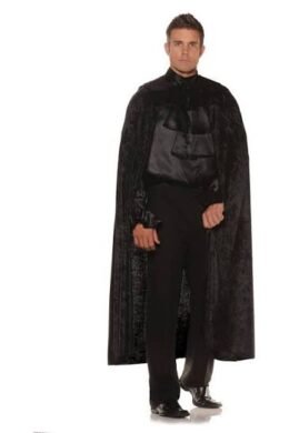 Black Velvet Cape with Collar