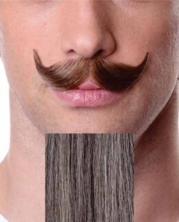 Mini Handlebar Moustache | Grey