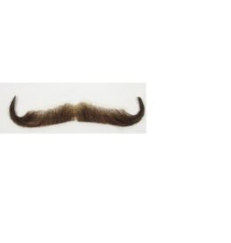Natural Handlebar Moustache | Brown