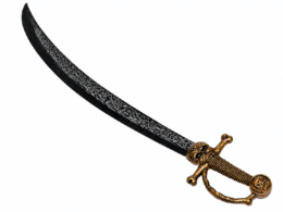 Solid Black Pirate Sword | Large