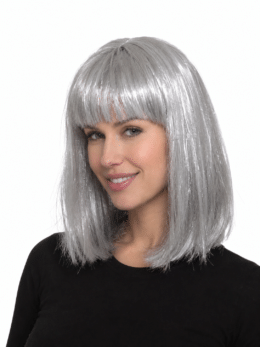 Color Pop Wig | Long Silver Bob