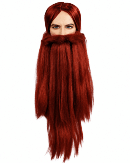 Wizard Long Haired Wig & Beard Set | Alburn