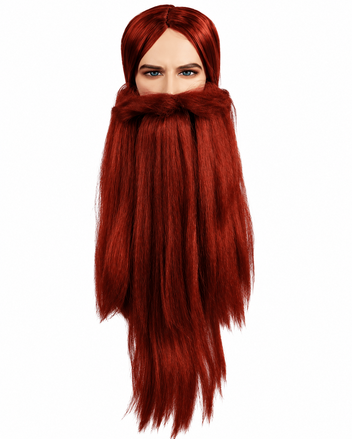 Wizard Long Haired Wig & Beard Set | Alburn