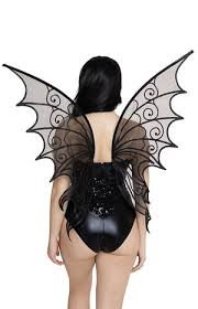 Glitter Strapless Pixie Wings | Black