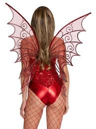 Glitter Strapless Pixie Wings | Red